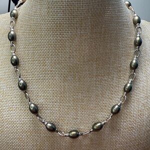 Monet Green and Gold Necklace Elegant Jewelry